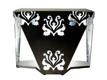 MACRAMÉ - Square iron high side table by Mantellassi 1926 - view 2
